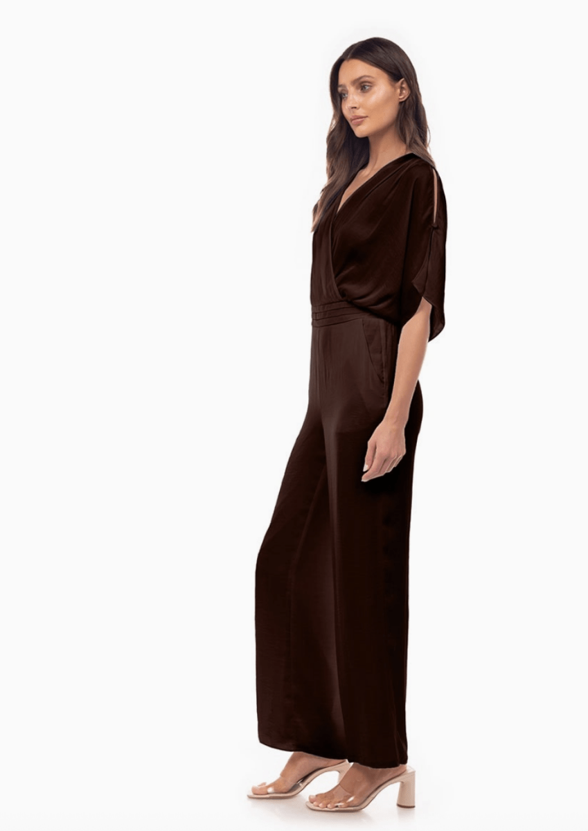 Wide - Leg Wrap Jumpsuit - Madmoizelle Closet