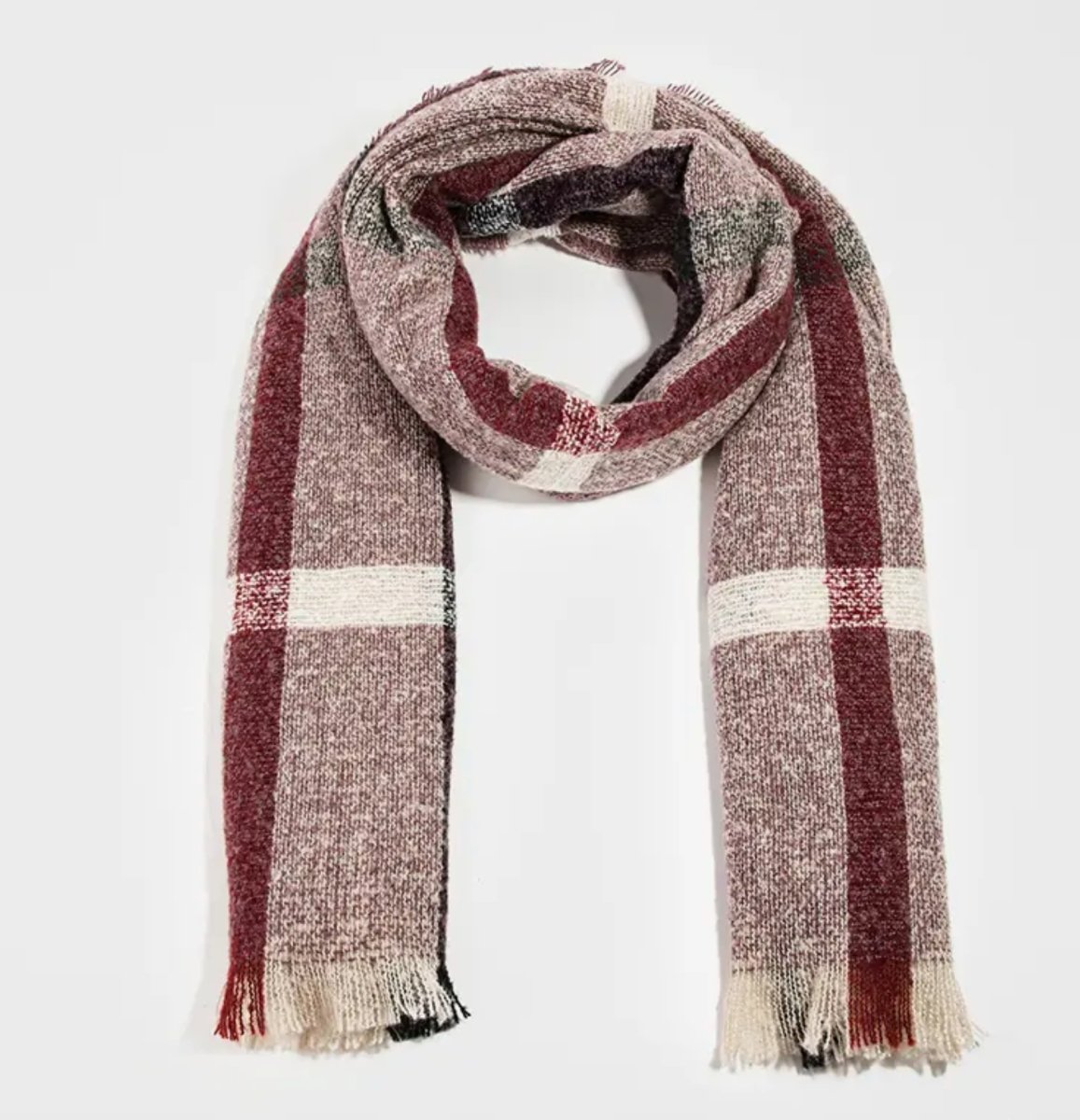 Camille Striped Pattern Fashion Scarf - Madmoizelle Closet