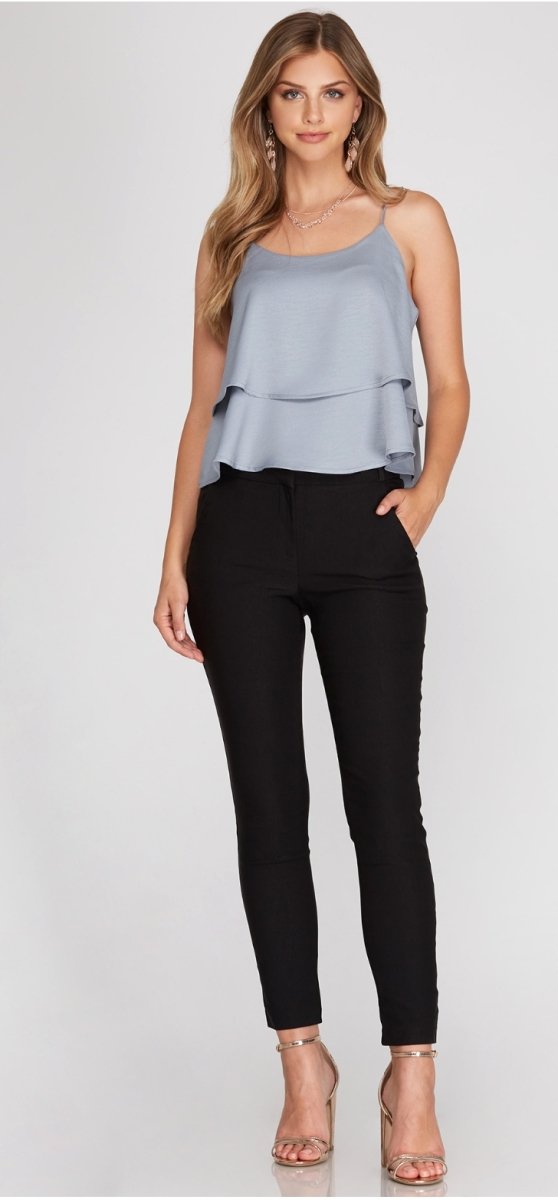 Larissa Double Layered Satin top - Madmoizelle Closet