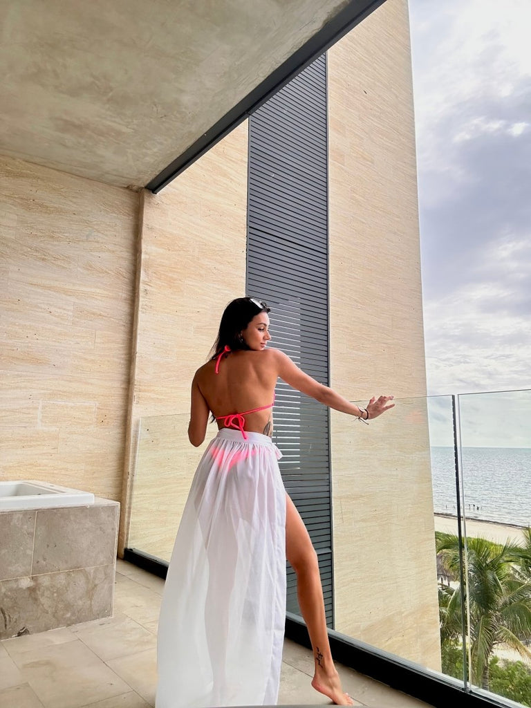LORE SATIN TIE BEACH SARONG