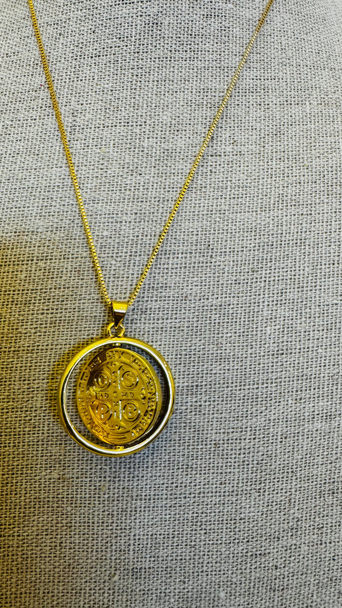 Saint Benedict Pendant with Chain