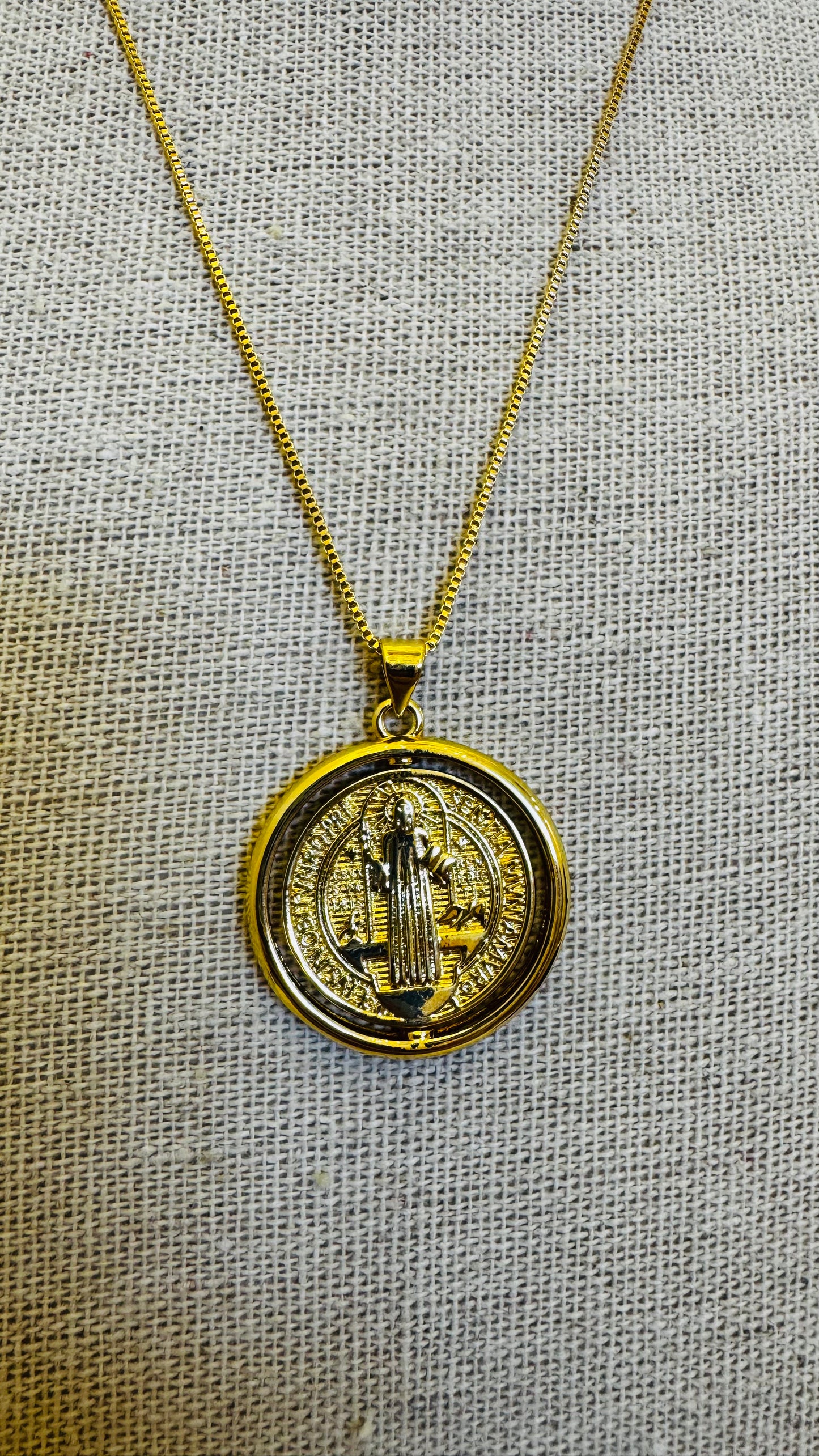 Saint Benedict Pendant with Chain
