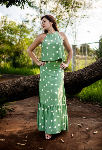 Francine Dots Top and Skirt Set