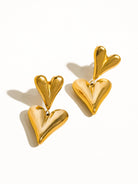 Adel 18K Gold Non - Tarnish Heart Earring - Madmoizelle Closet