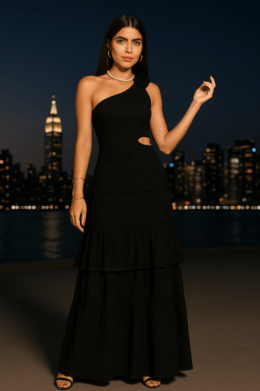 Allegra One - Shoulder Knit Dress - Madmoizelle Closet