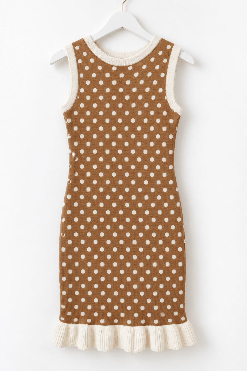 Angelica Polka Dot Knit Dress - Madmoizelle Closet