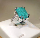 Aqua Drusa Silver Ring - Madmoizelle Closet