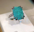 Aqua Drusa Silver Ring - Madmoizelle Closet