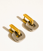 Arliss Two-Tone Link Drop Earrings - Madmoizelle Closet
