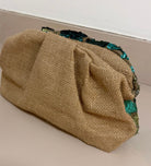 Azure Bloom Embellished Clutch - Madmoizelle Closet