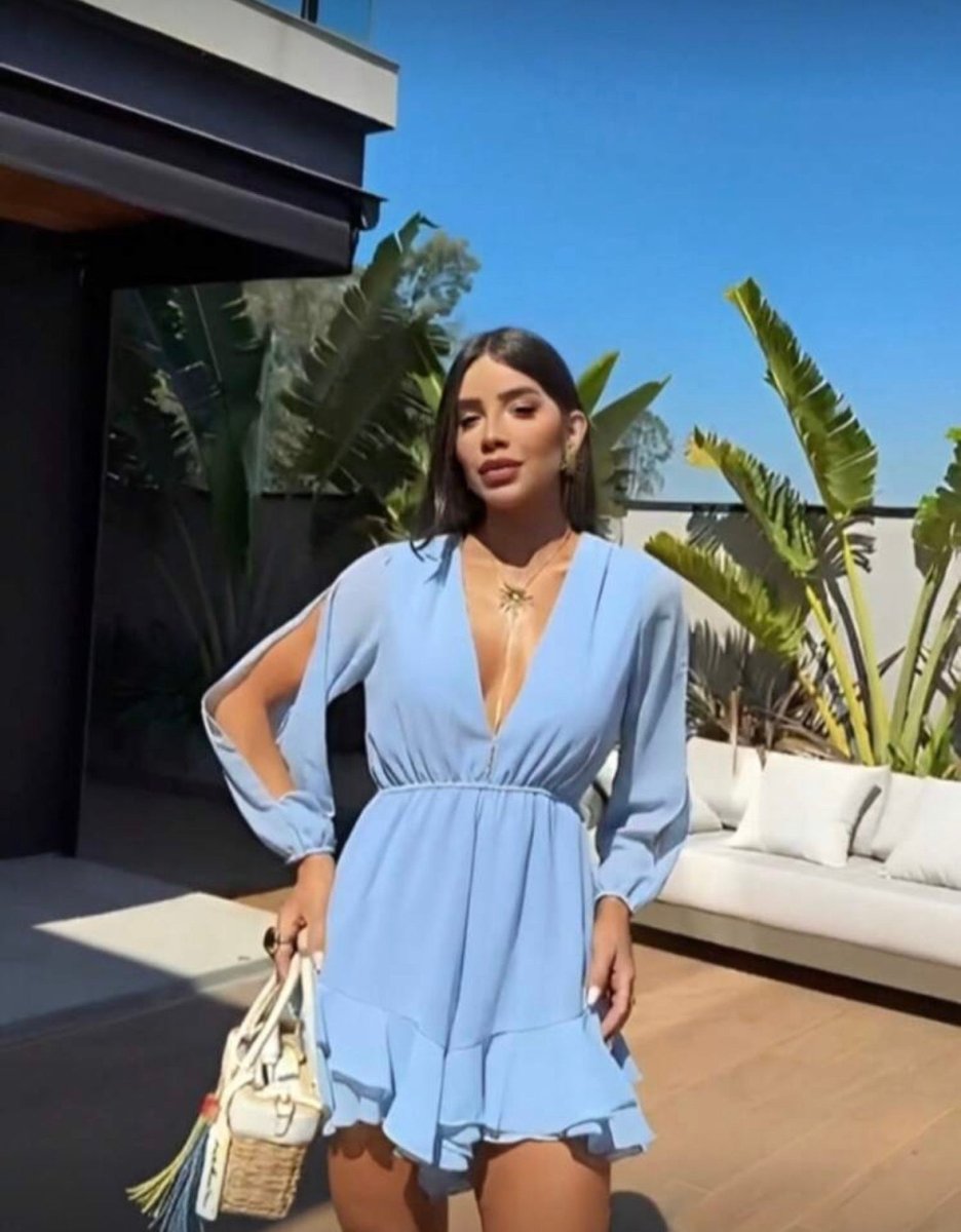 Baby Blue Romper - Madmoizelle Closet