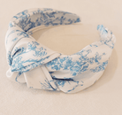 Blue Toile Knot Headband - Madmoizelle Closet