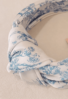 Blue Toile Knot Headband - Madmoizelle Closet