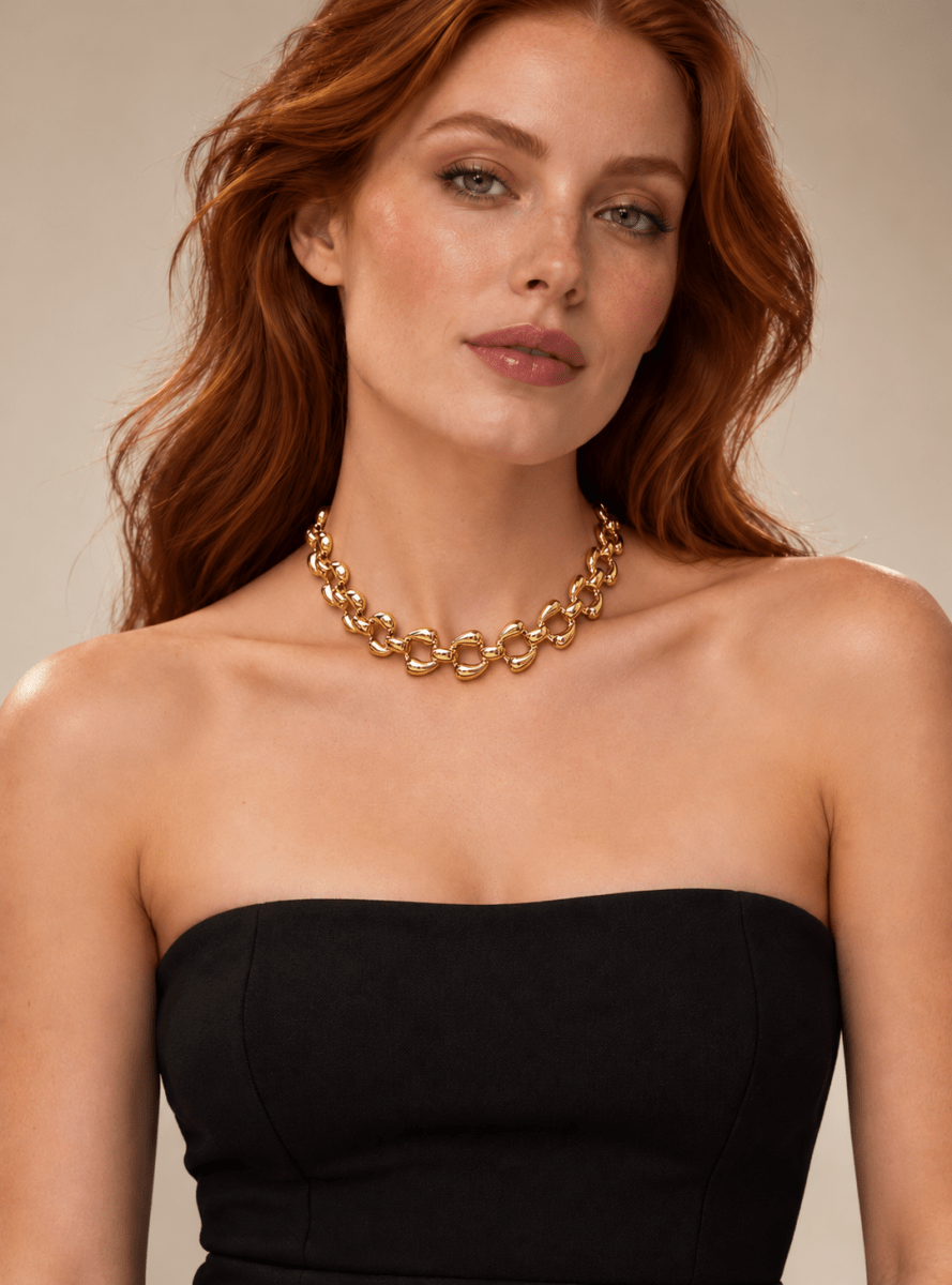 Bold Gold Chain Link Necklace - Madmoizelle Closet