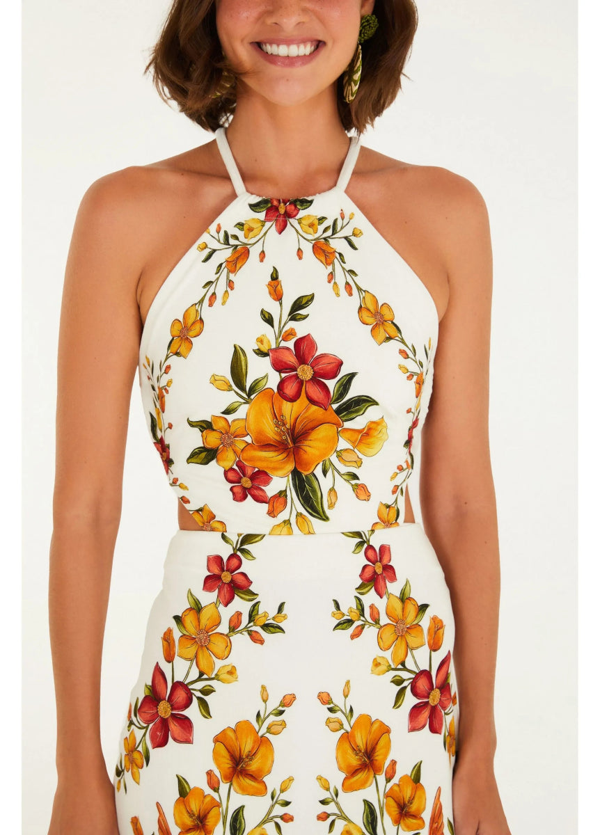 Bosque Chic FARM RIO Midi Dress - Madmoizelle Closet