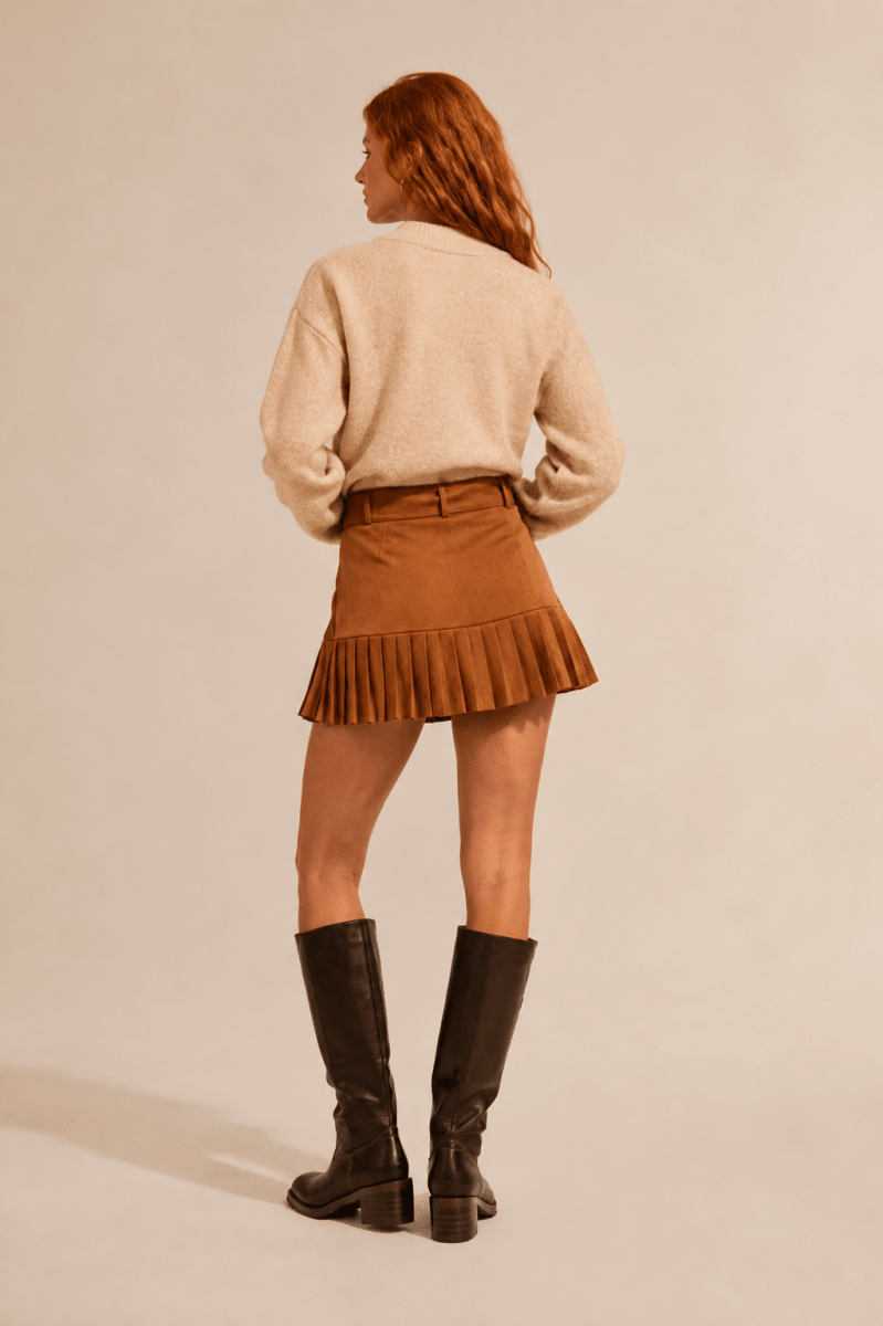 Camille Faux Suede Mini Skirt - Madmoizelle Closet