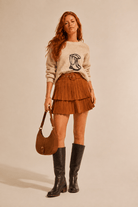 Camille Faux Suede Mini Skirt - Madmoizelle Closet