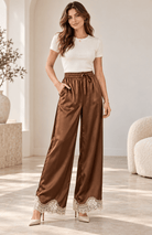 Chloé Satin & Lace Pants - Madmoizelle Closet