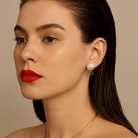 Christy 18k Filed Earring - Madmoizelle Closet