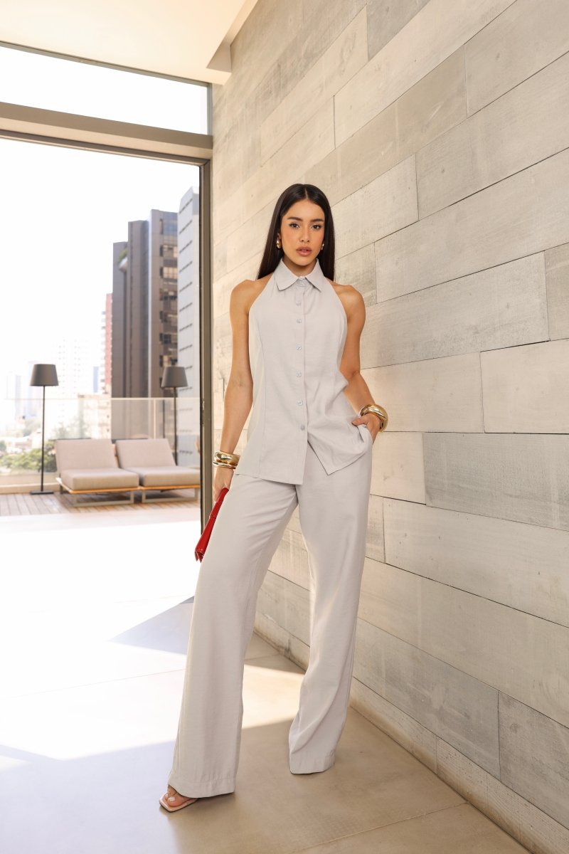 Cleo Light Gray Set - Madmoizelle Closet