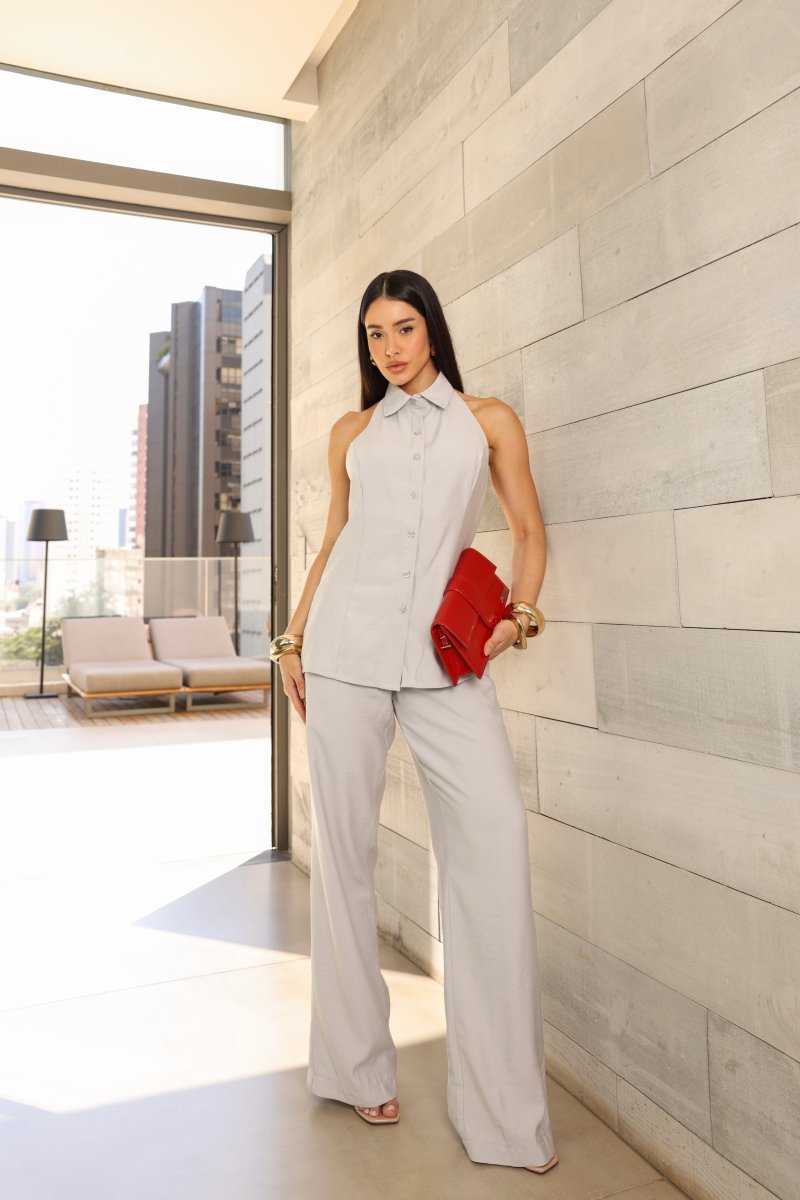 Cleo Light Gray Set - Madmoizelle Closet