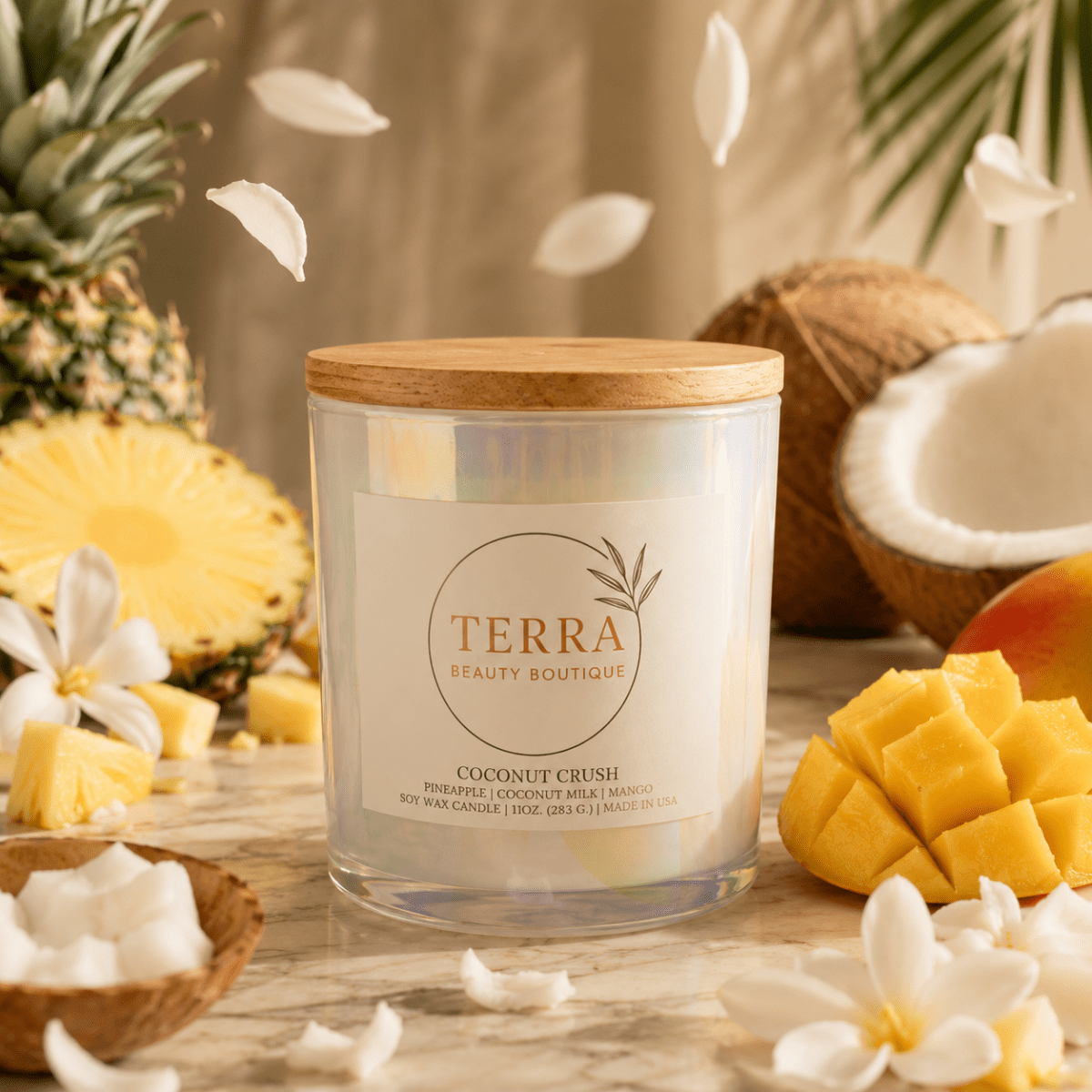 Coconut Crush Luxury Soy Candle - Madmoizelle Closet