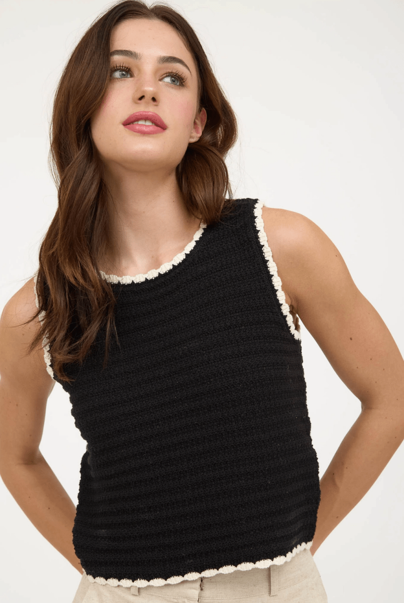 Crochet Sweater Top - Madmoizelle Closet