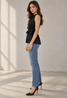 Danielle Sleeveless Top with Slit - Madmoizelle Closet