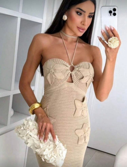 Elysian Bloom Crochet Dress - Madmoizelle Closet