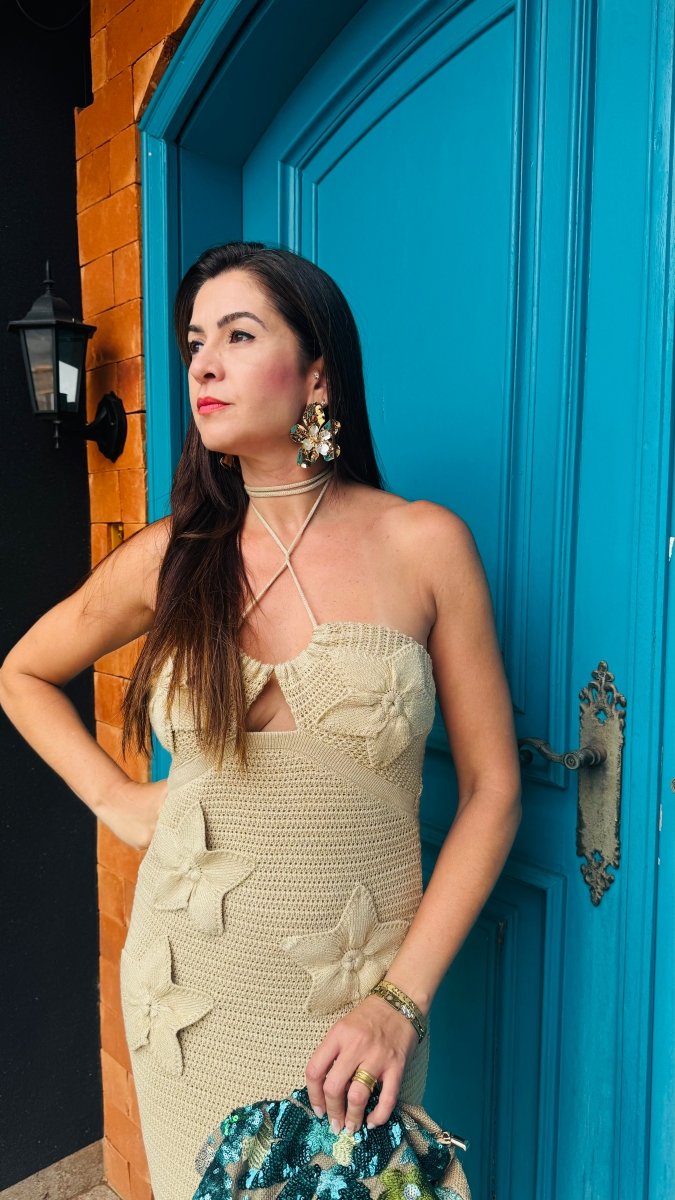 Elysian Bloom Crochet Dress - Madmoizelle Closet