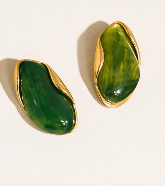 Emerald Aura Drop Earrings - Madmoizelle Closet