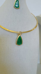 Esmeralda 18k Filed Earring and Nacklace - Madmoizelle Closet