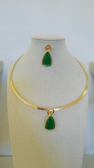 Esmeralda 18k Filed Earring and Nacklace - Madmoizelle Closet