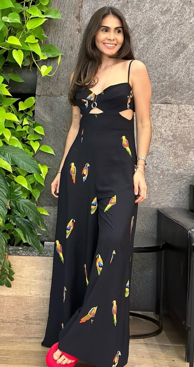 FARM Rio Bird Dream Printed Jumpsuit - Madmoizelle Closet