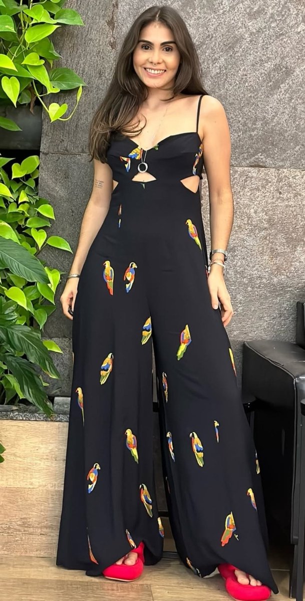 FARM Rio Bird Dream Printed Jumpsuit - Madmoizelle Closet