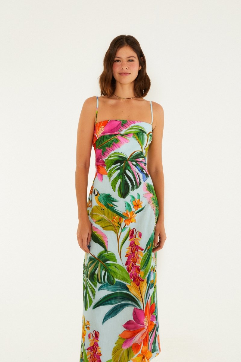 FARM Rio Birdsong Tropical Maxi Dress - Madmoizelle Closet