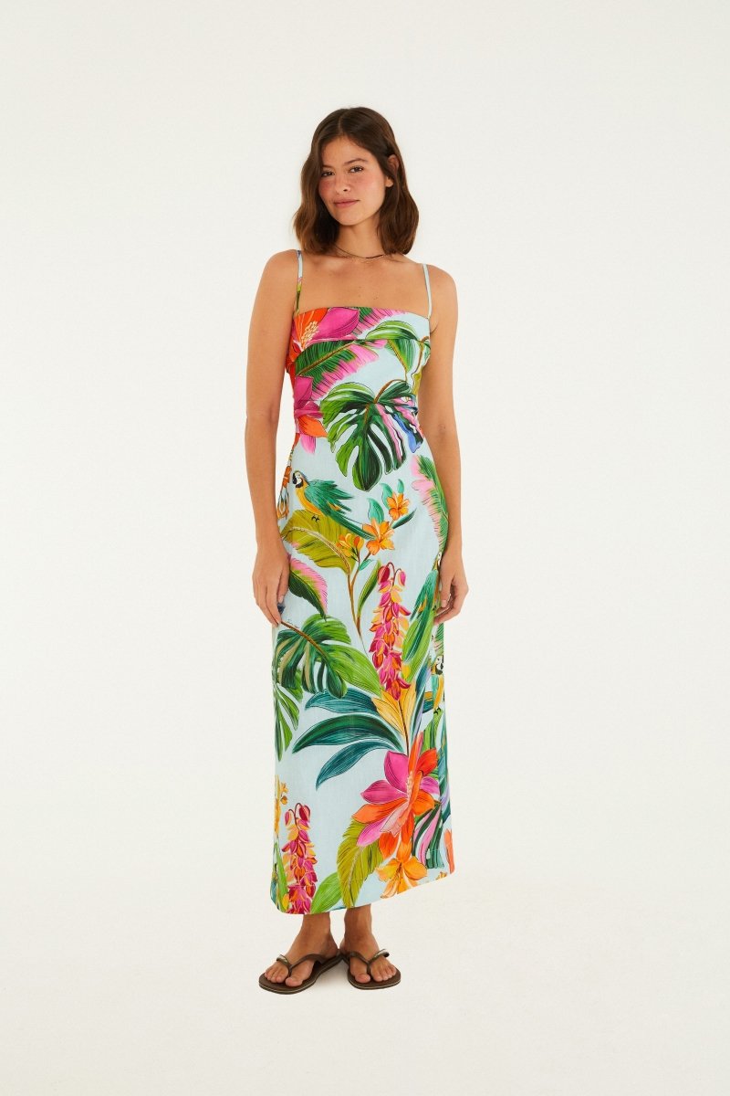FARM Rio Birdsong Tropical Maxi Dress - Madmoizelle Closet