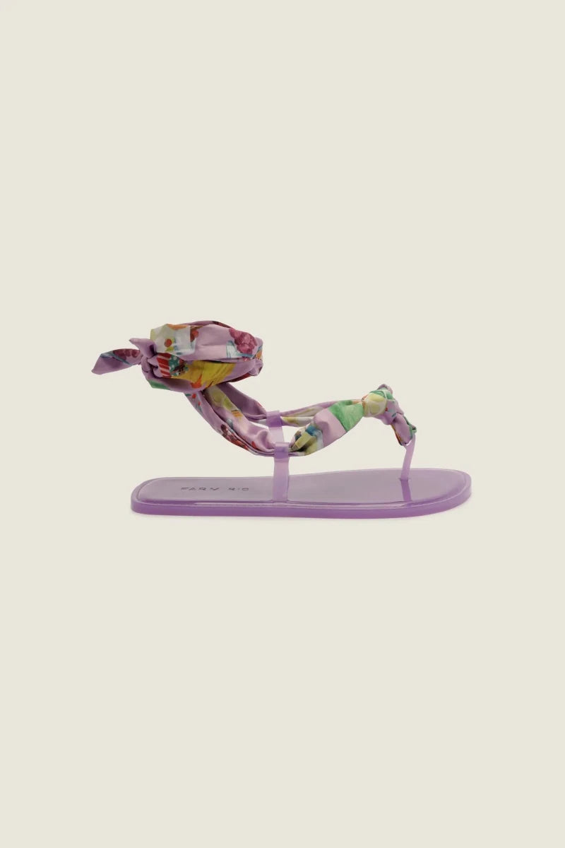 FARM Rio- Jelly Scarf Flat Sandal Purple - Madmoizelle Closet