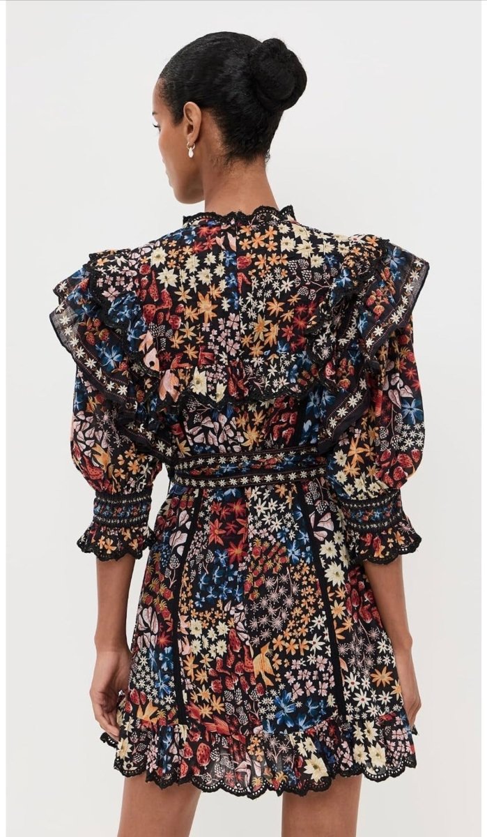 FARM Rio Jujus Garden Ruffled Mini Dress - Madmoizelle Closet