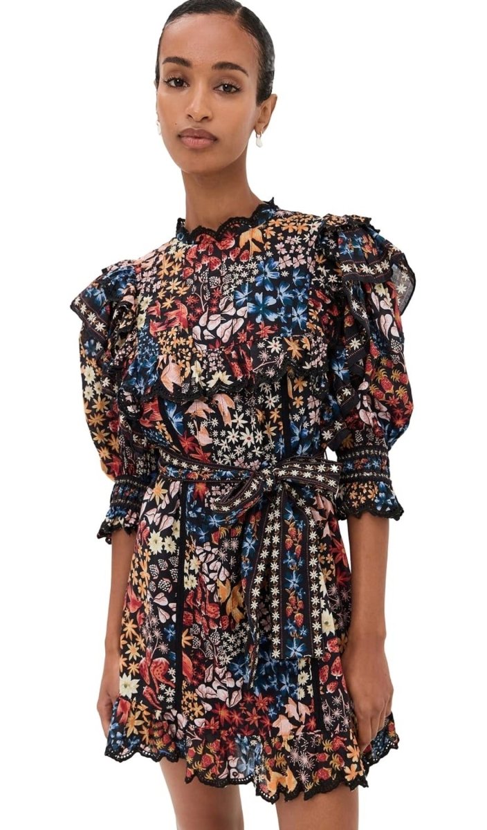 FARM Rio Jujus Garden Ruffled Mini Dress - Madmoizelle Closet