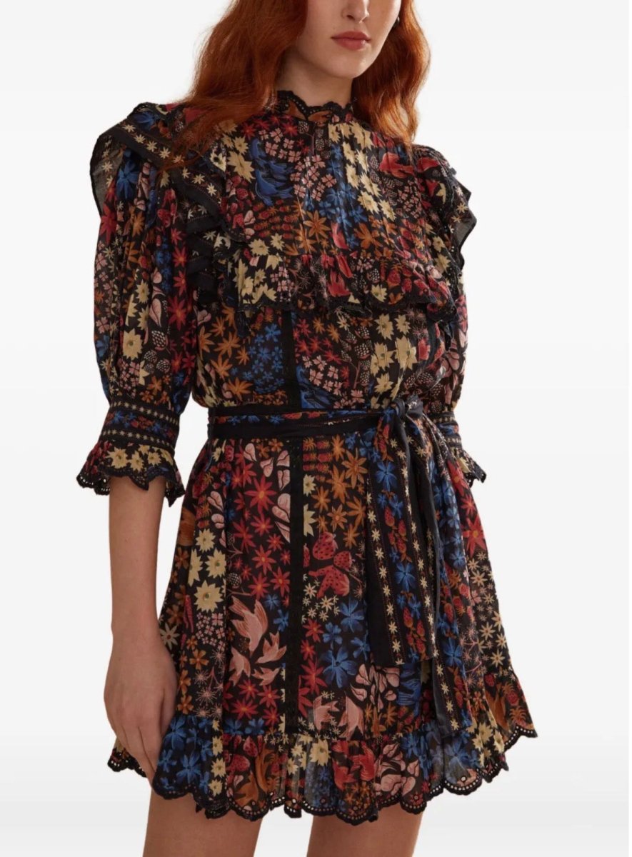 FARM Rio Jujus Garden Ruffled Mini Dress - Madmoizelle Closet