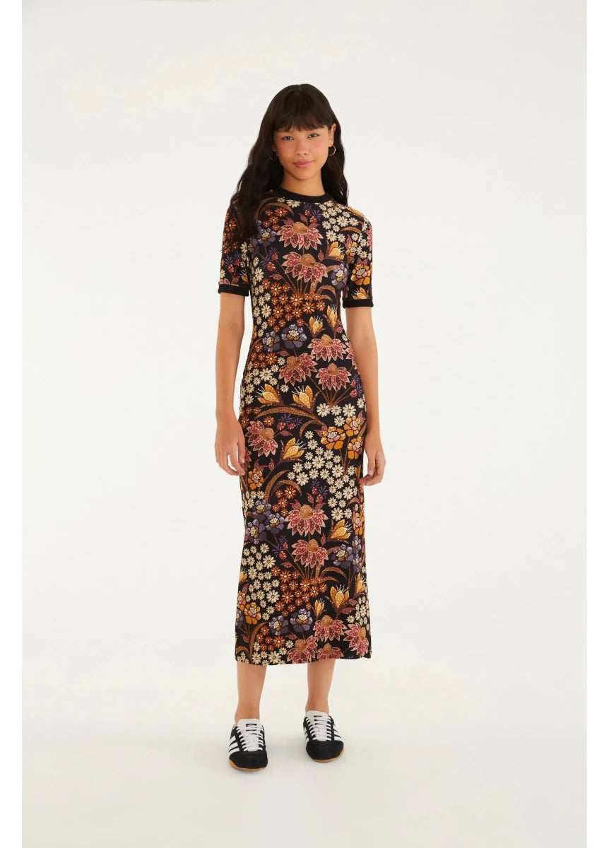 FARM Rio Lili Floral Midi Dress - Madmoizelle Closet