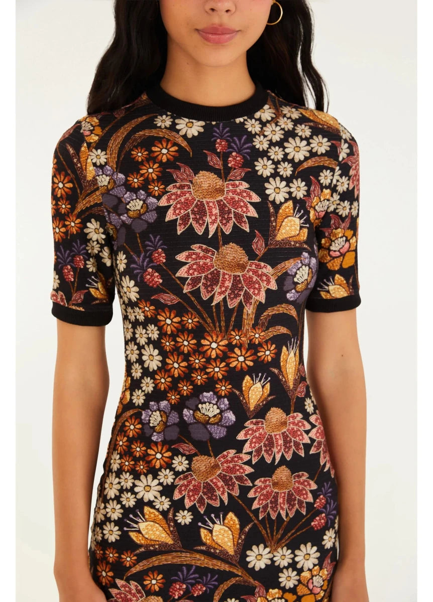 FARM Rio Lili Floral Midi Dress - Madmoizelle Closet