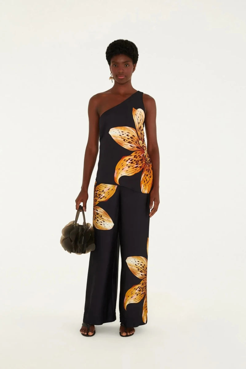 FARM Rio Orchid Leopard Wide-Leg Pants - Madmoizelle Closet