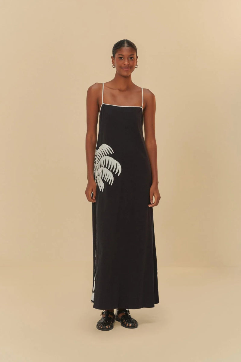 FARM RIO Palm Tree Maxi Dress - Madmoizelle Closet