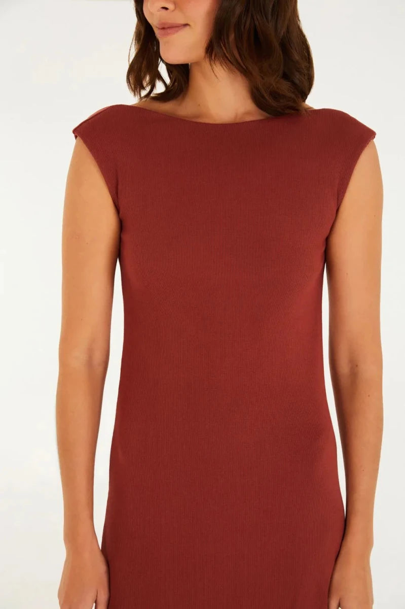 FARM Rio Ribbed Cropped Dress - Madmoizelle Closet