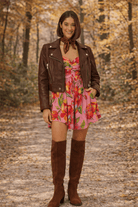 FARM RIO Short Dress with Sky Flower Print - Madmoizelle Closet