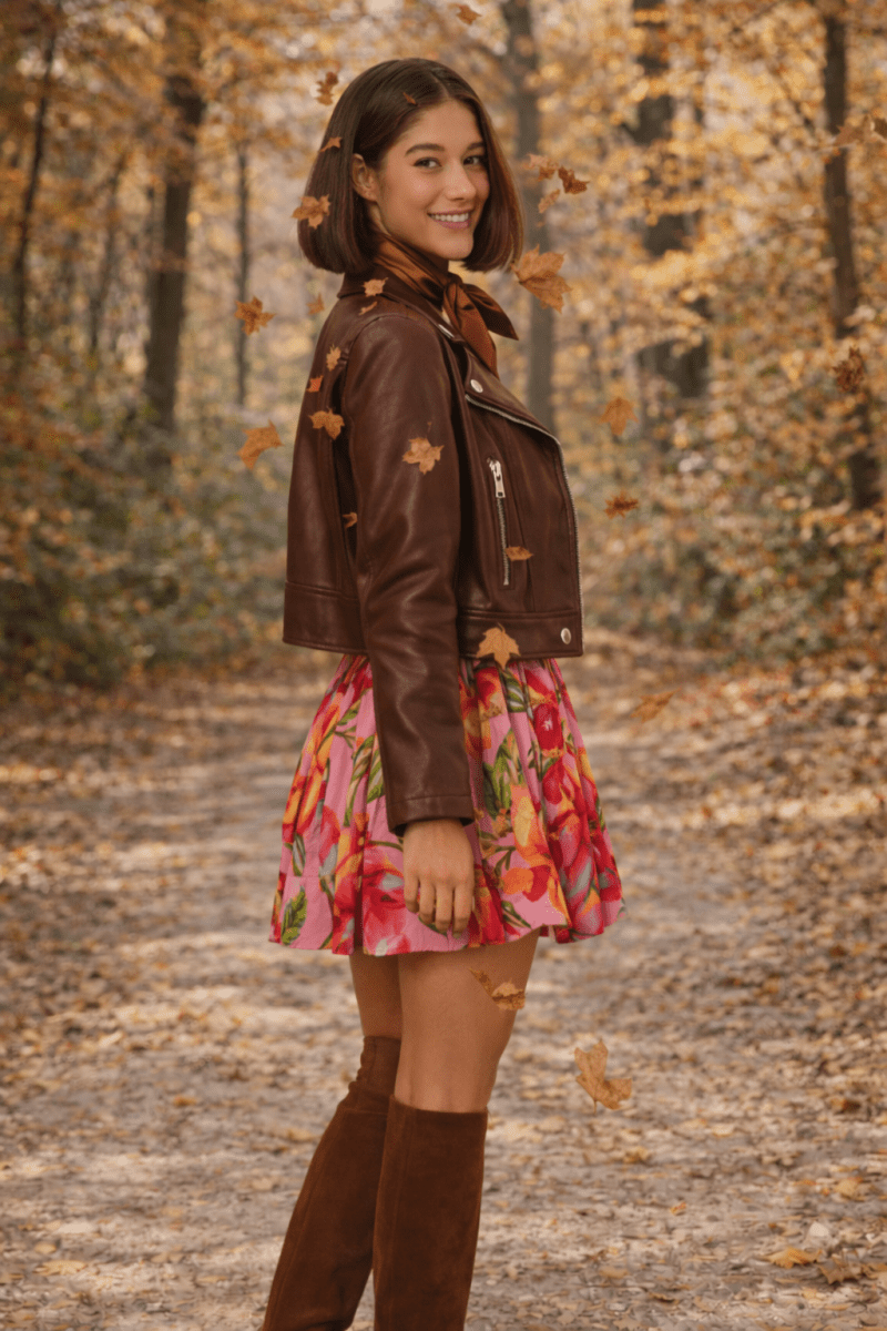 FARM RIO Short Dress with Sky Flower Print - Madmoizelle Closet