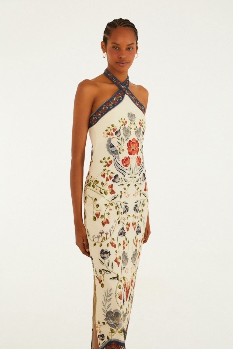 FARM Rio Strawberry Dream Printed Midi Dress - Madmoizelle Closet