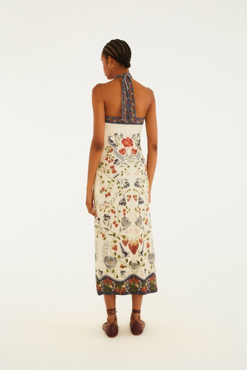 FARM Rio Strawberry Dream Printed Midi Dress - Madmoizelle Closet